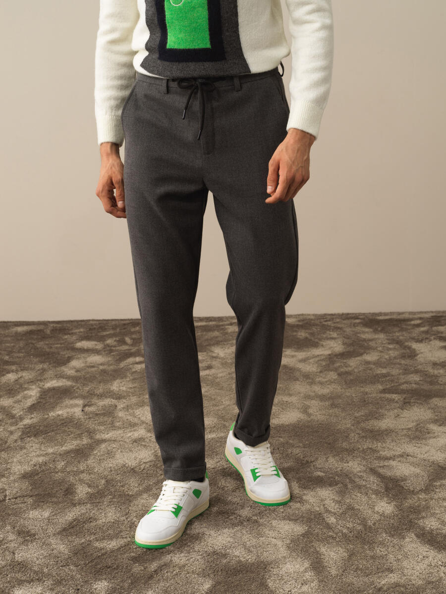 Gri Regular Fit Jogger Pantolon - 1