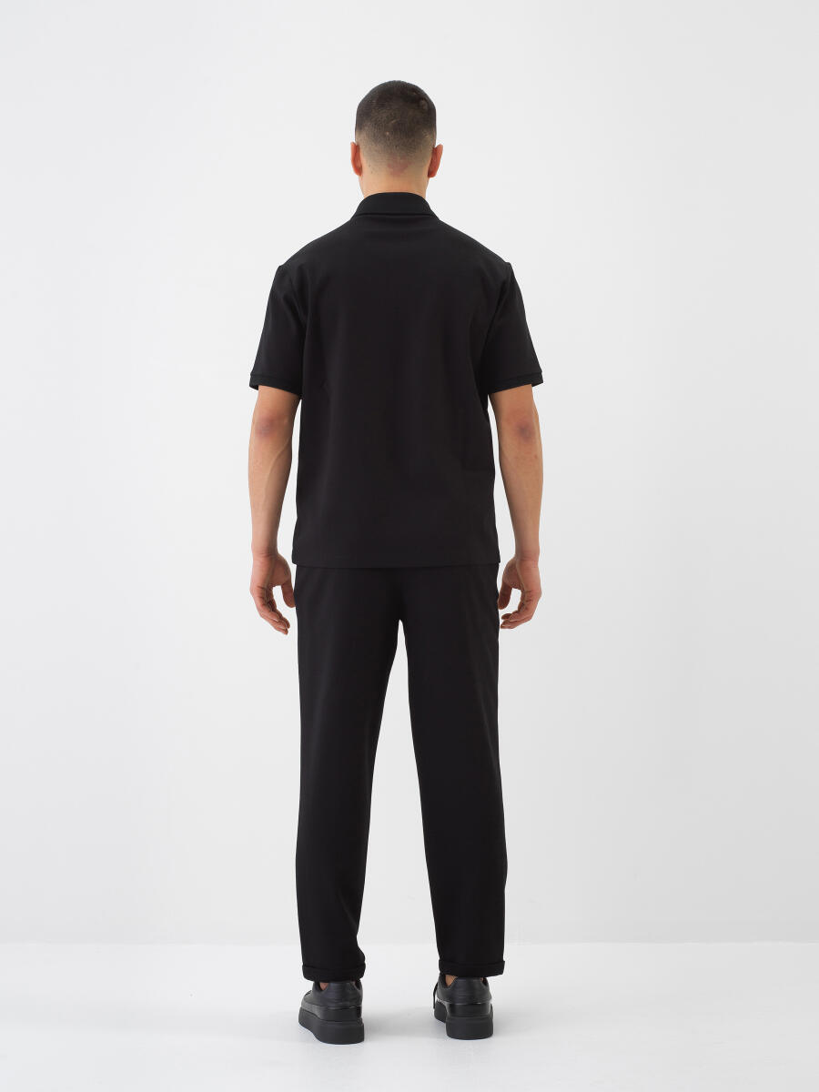 Siyah Regular Fit Jogger Pantolon - 5