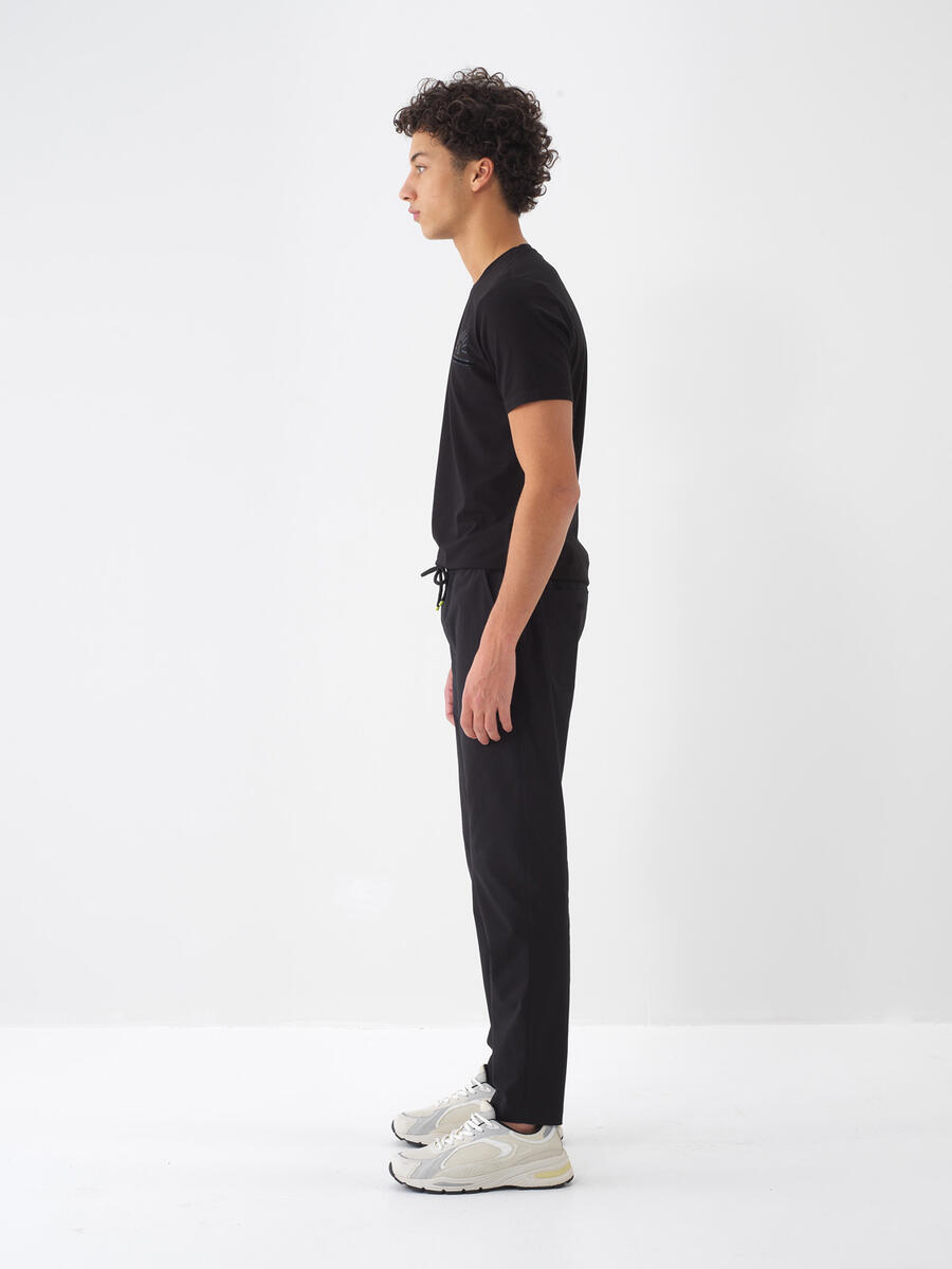 Siyah Regular Fit Pamuklu Jogger Pantolon - 3