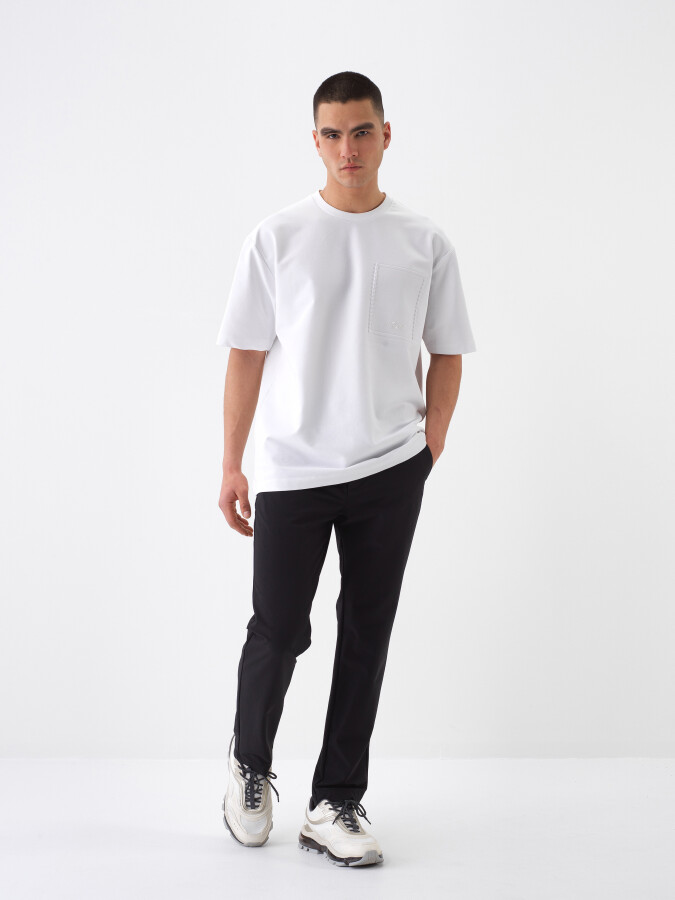 Siyah Slim Fit Jogger Pantolon - Xint