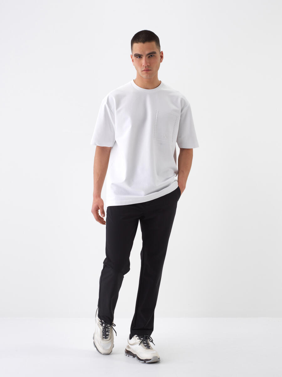 Siyah Slim Fit Jogger Pantolon - 2