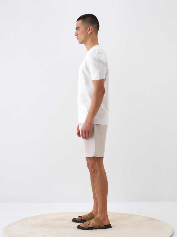 Beyaz Regular Fit Basic Kazak - Xint