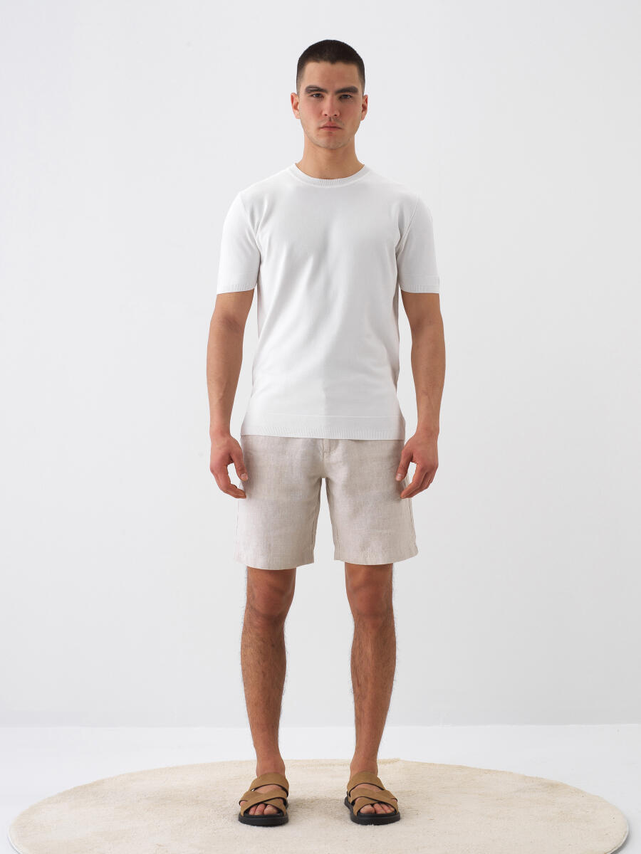 Beyaz Regular Fit Kazak - 2