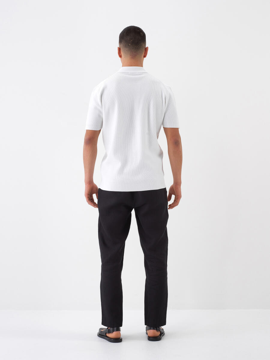 Beyaz Regular Fit Kazak - 5