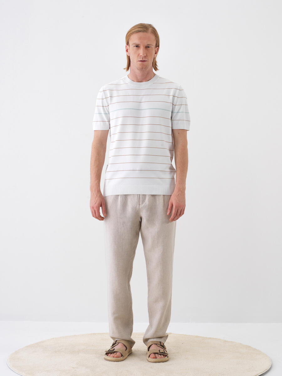 Beyaz Regular Fit Kazak - 2