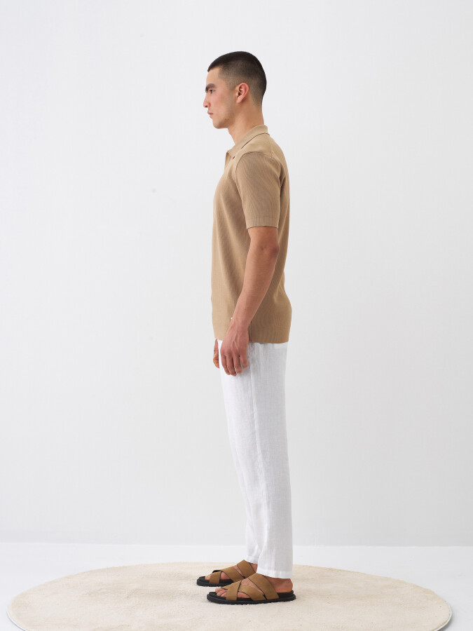 Camel Regular Fit Polo Yaka Basic Kazak - Xint