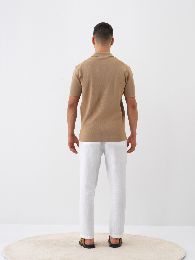 Camel Regular Fit Polo Yaka Basic Kazak - Xint