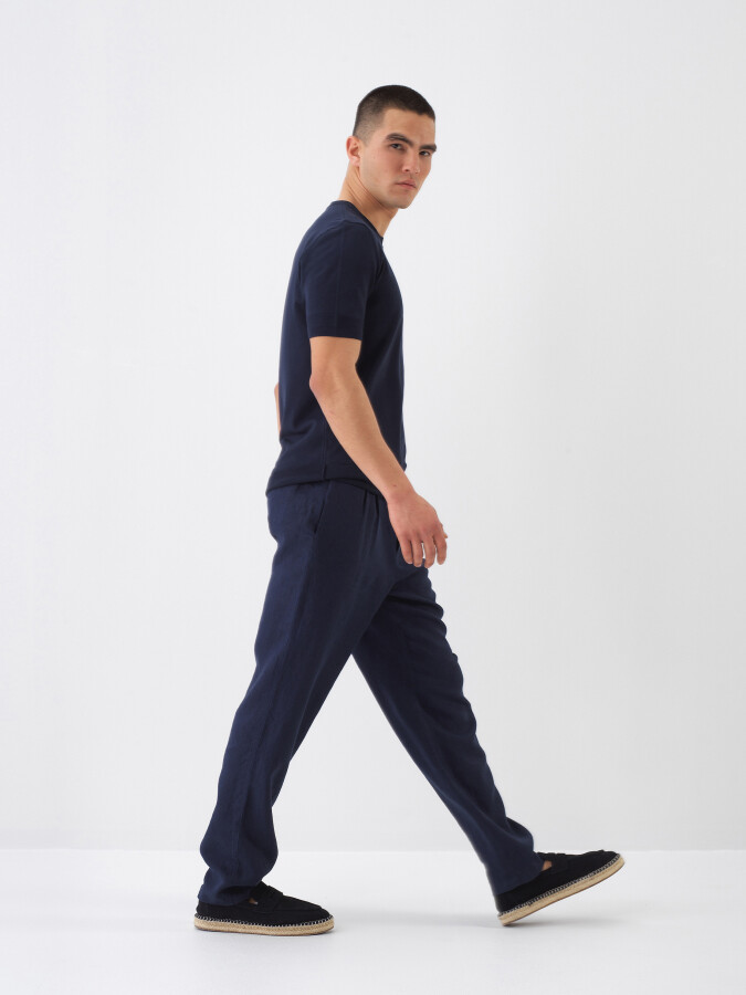 Lacivert Regular Fit Basic Kazak - Xint