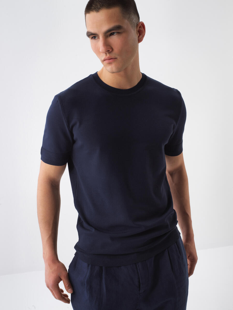 Lacivert Regular Fit Kazak