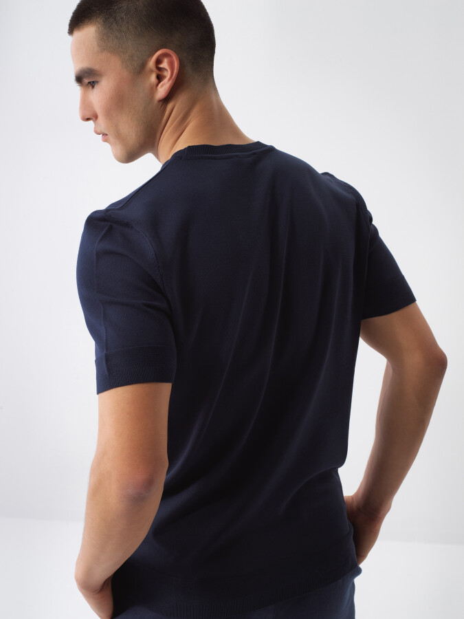 Lacivert Regular Fit Basic Kazak - Xint