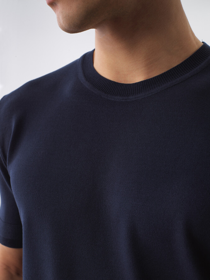 Lacivert Regular Fit Basic Kazak - Xint