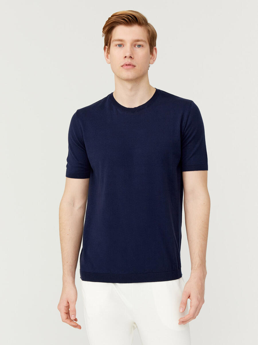 Lacivert Regular Fit Pamuklu Kazak - 3