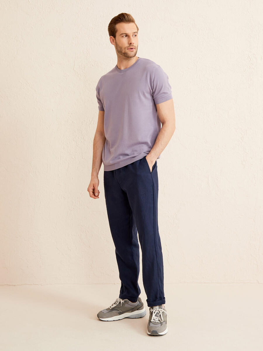Lila Regular Fit Pamuklu Kazak - 2