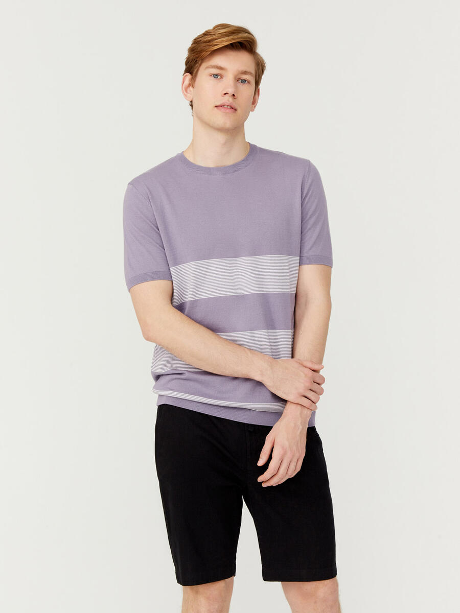 Lila Regular Fit Pamuklu Kazak - 3