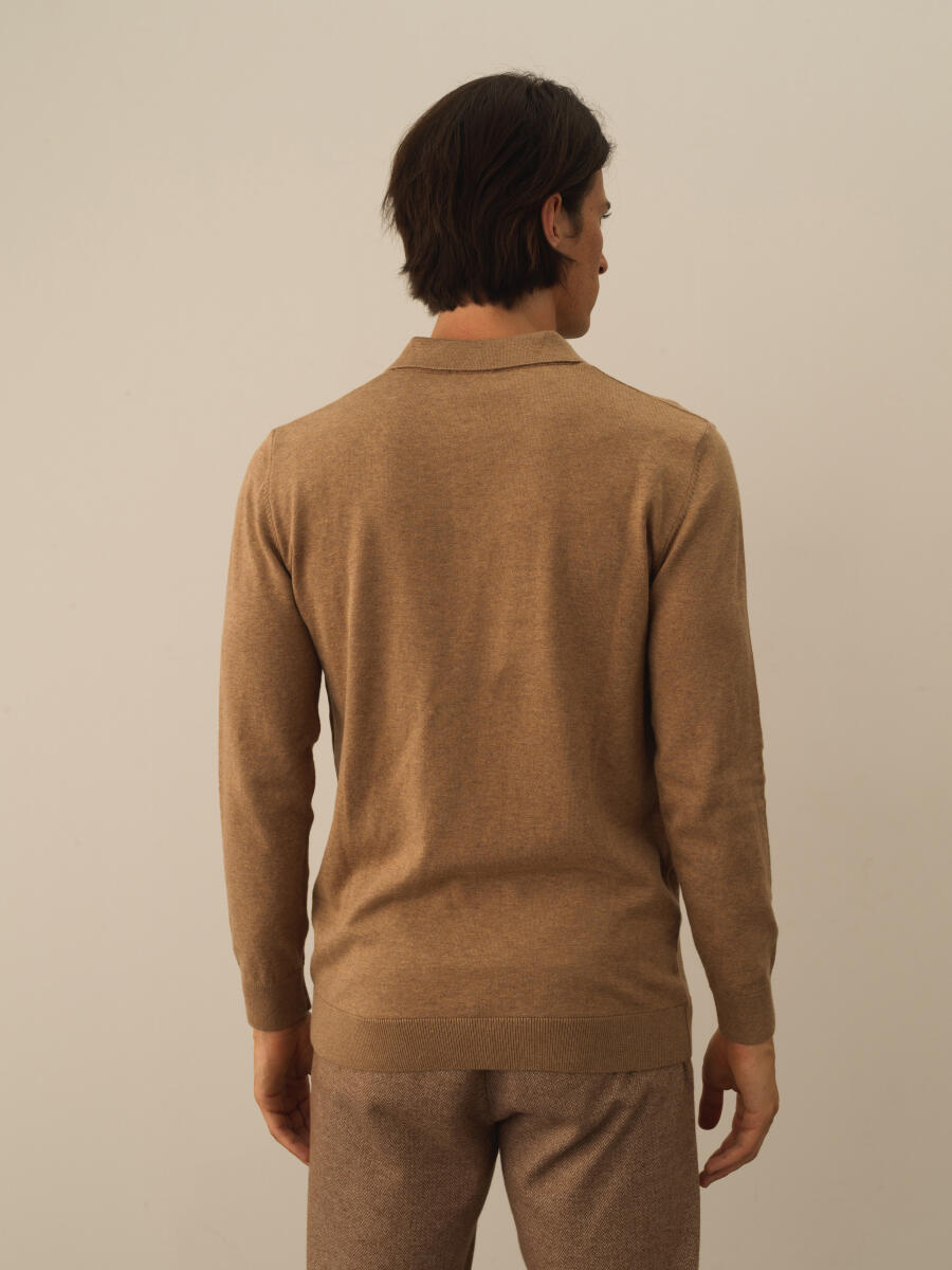 Camel Polo Yaka Regular Fit Basic Kazak - 3