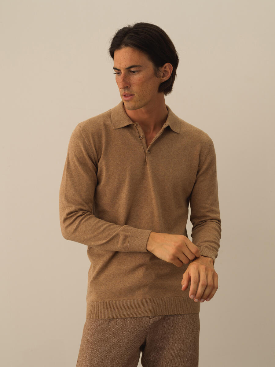 Camel Polo Yaka Regular Fit Basic Kazak - 1