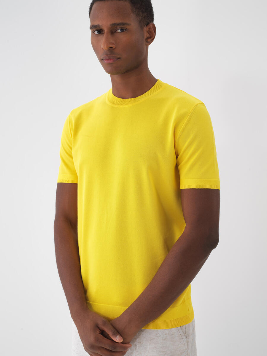 Sarı Regular Fit Kazak