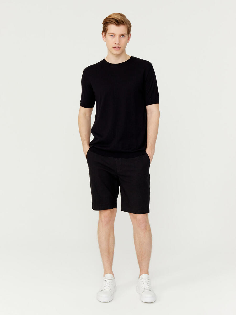 Siyah Regular Fit Pamuklu Kazak - 2