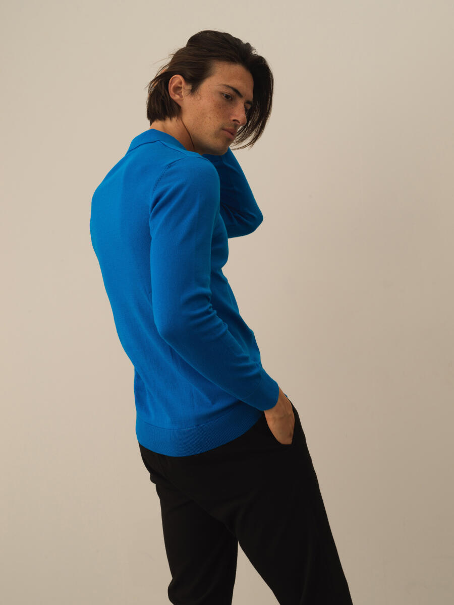 Mavi Polo Yaka Regular Fit Basic Kazak - 1