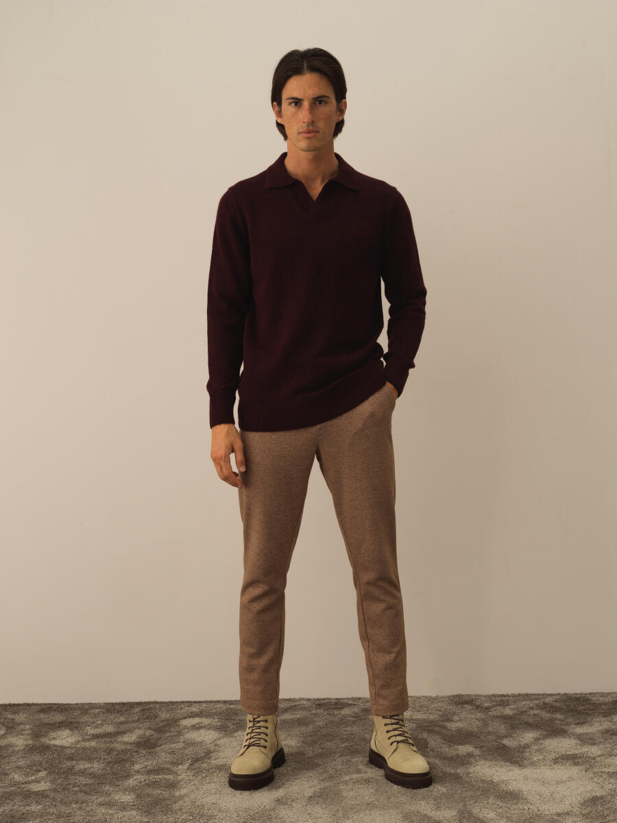 Bordo Polo Yaka Regular Fit Kazak - 2