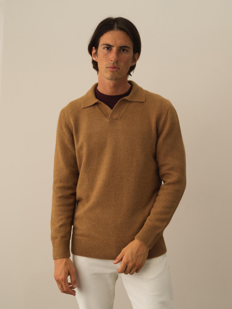 Camel Polo Yaka Regular Fit Kazak - 1