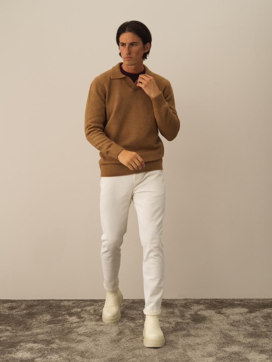 Camel Polo Yaka Regular Fit Kazak - 2