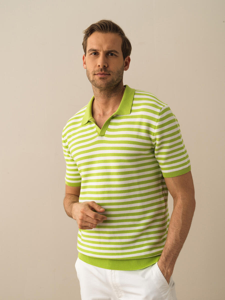 Yeşil Regular Fit Pamuklu Kazak
