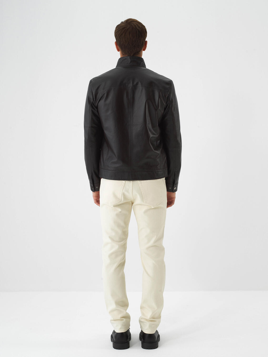 Kahverengi Gerçek Deri Regular Fit Mont - 5