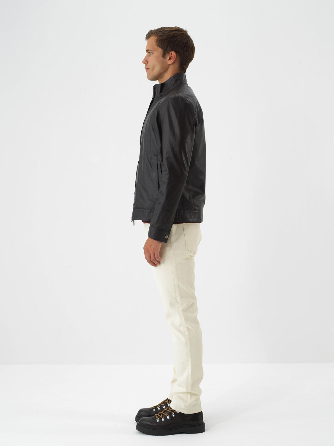 Kahverengi Gerçek Deri Regular Fit Mont - 3