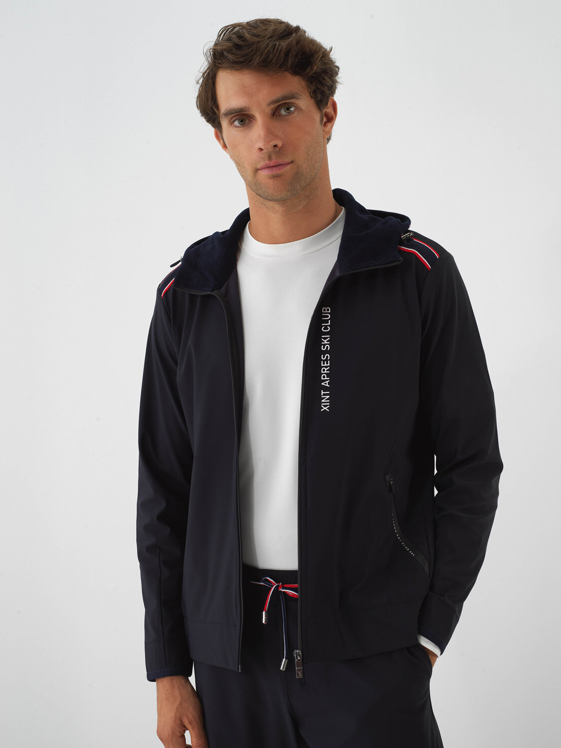 Lacivert Esnek Dokulu Regular Fit Mont - Xint