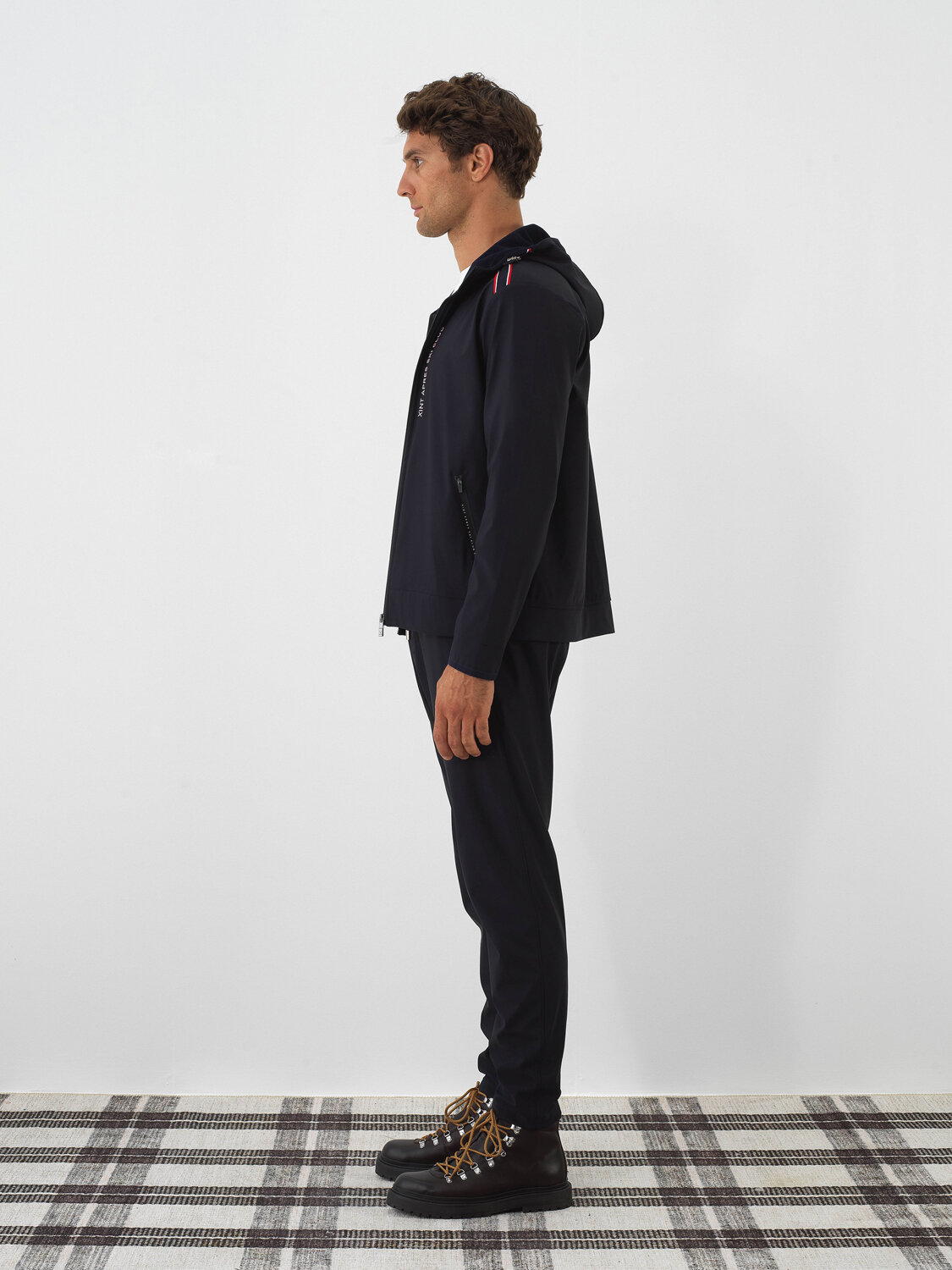 Lacivert Esnek Dokulu Regular Fit Mont - Xint