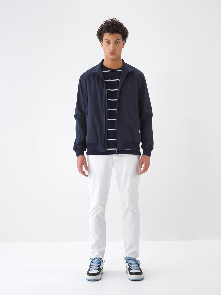 Lacivert Regular Fit Pamuklu Mont - 2