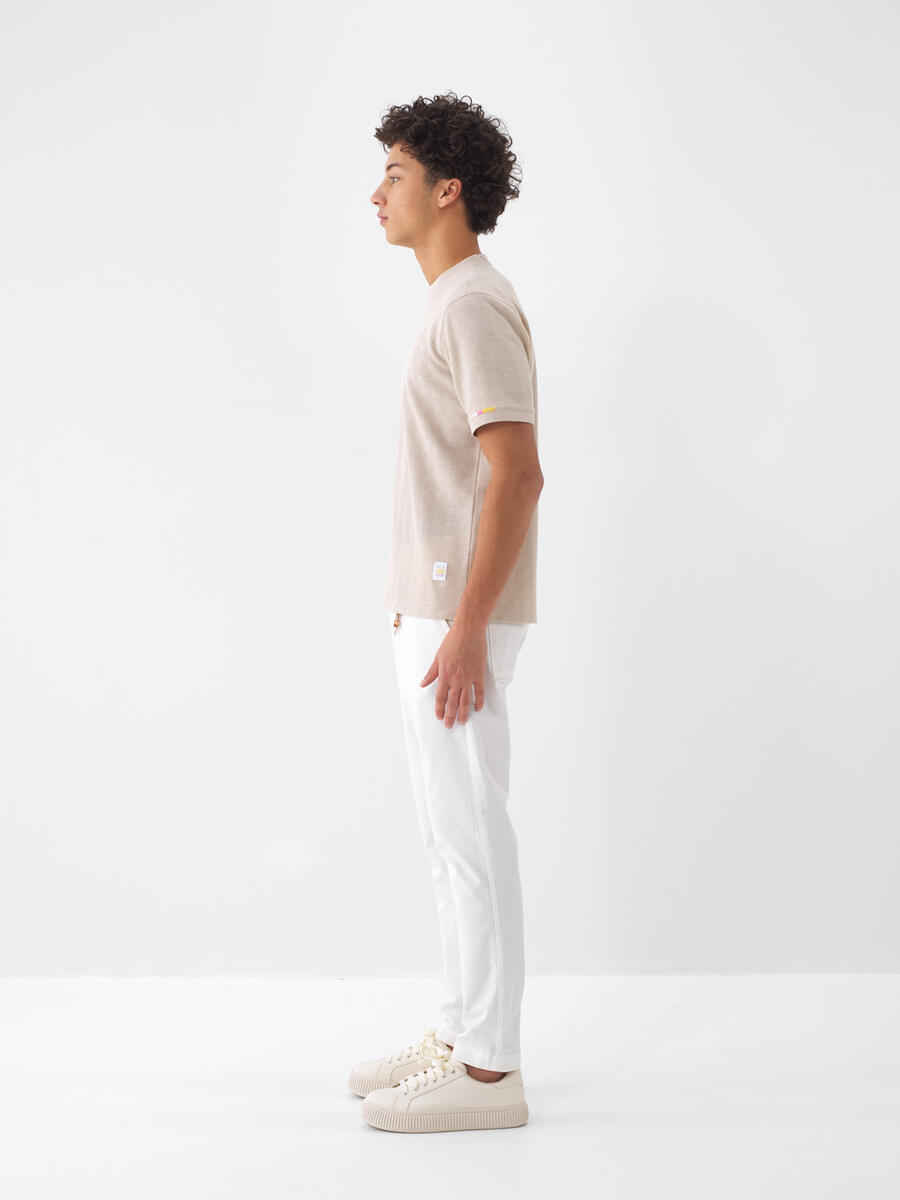 Ekru Regular Fit Keten Pantolon - 3