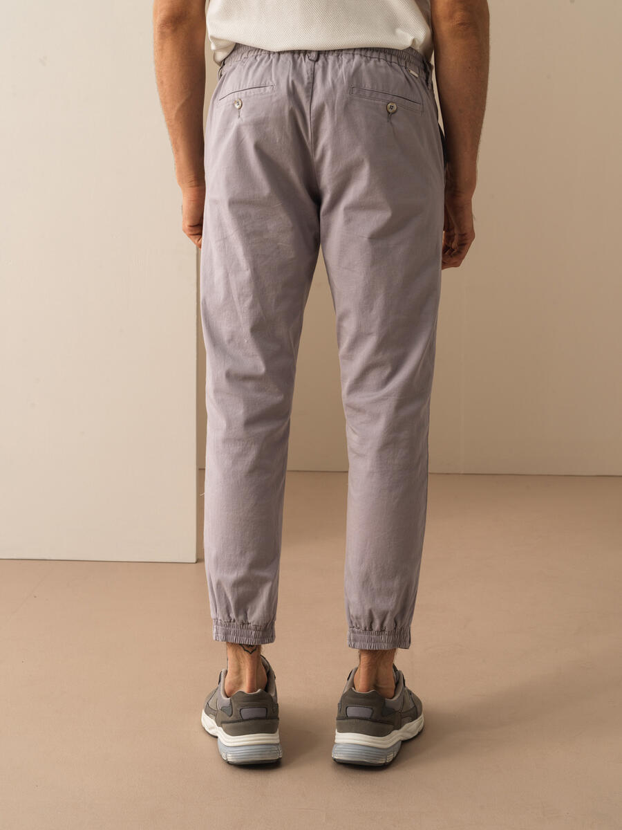 Gri Slim Fit Pamuklu Pantolon - 3