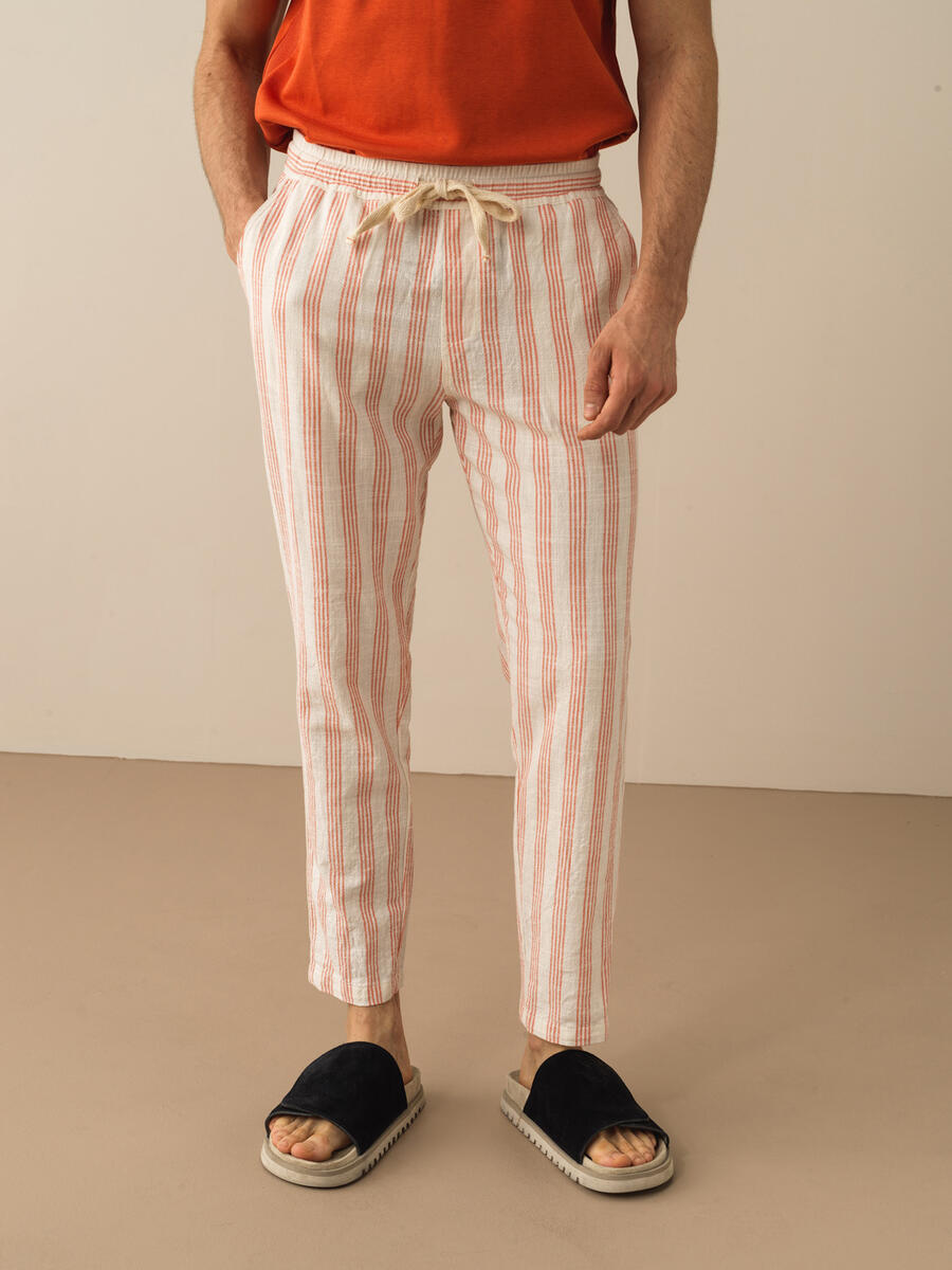 Kiremit Rengi Regular Fit Pamuklu Pantolon