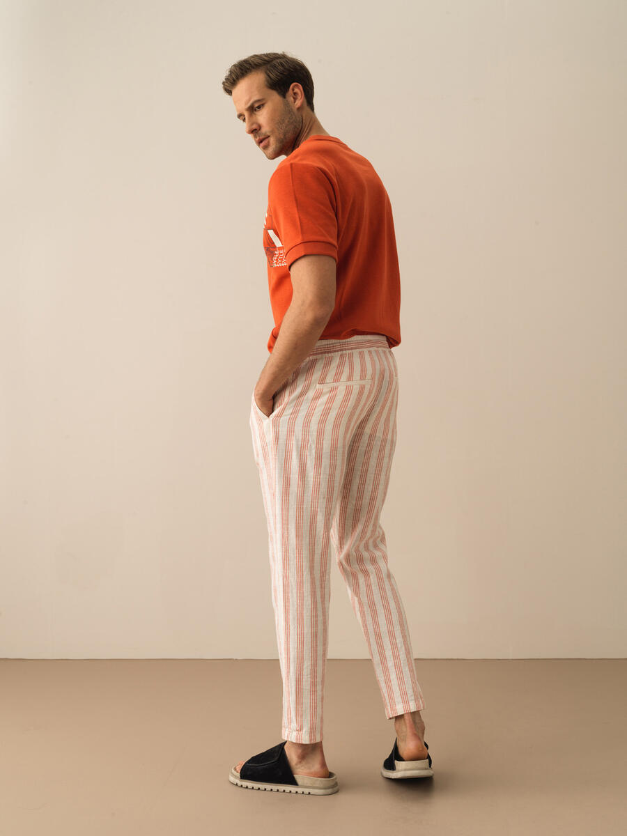 Kiremit Rengi Regular Fit Pamuklu Pantolon - 4