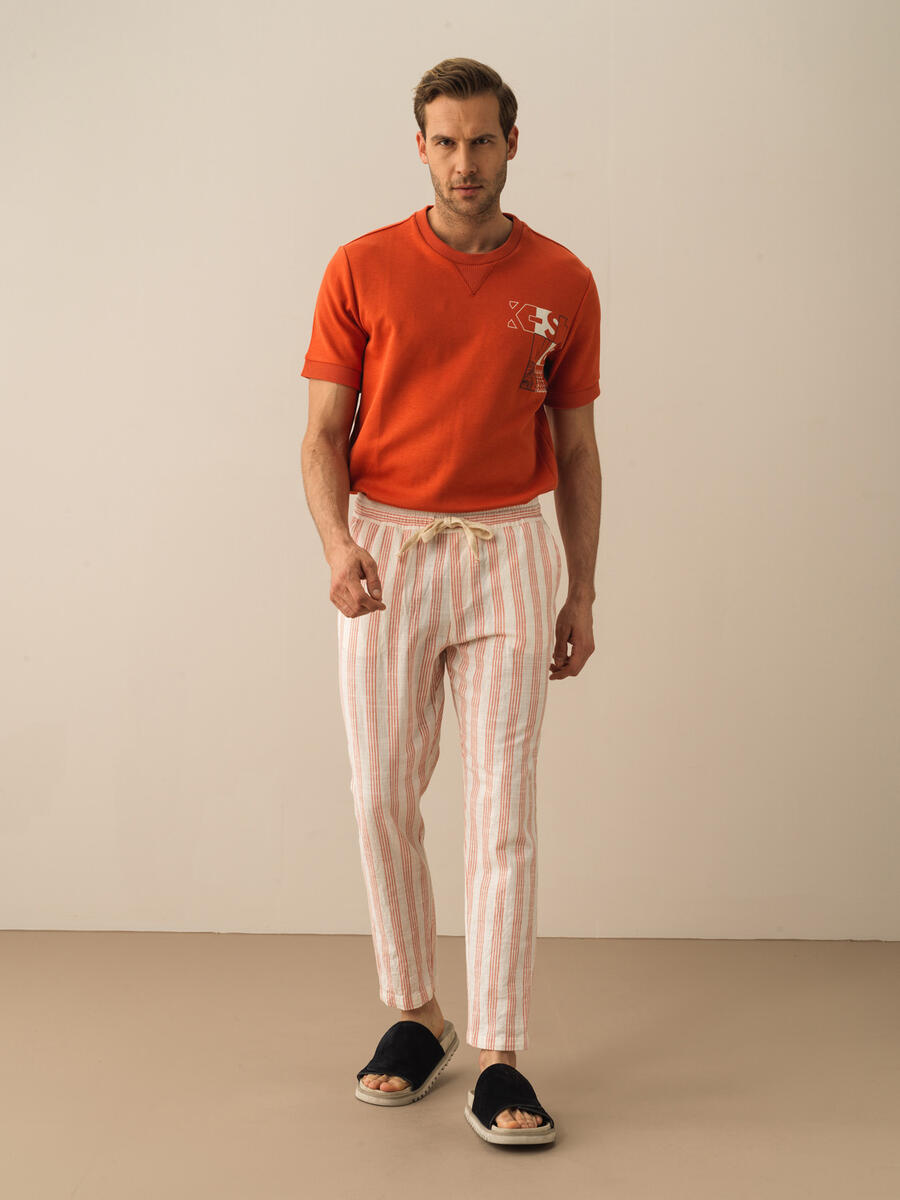 Kiremit Rengi Regular Fit Pamuklu Pantolon - 2