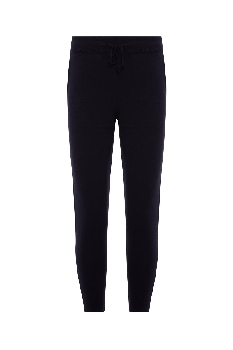 Lacivert Doğal Yün Dokulu Regular Fit Pantolon