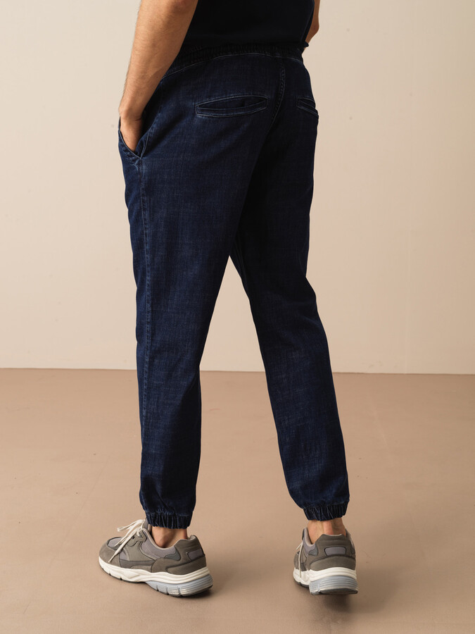 Lacivert Slim Fit Pamuklu Basic Denim Pantolon - Xint