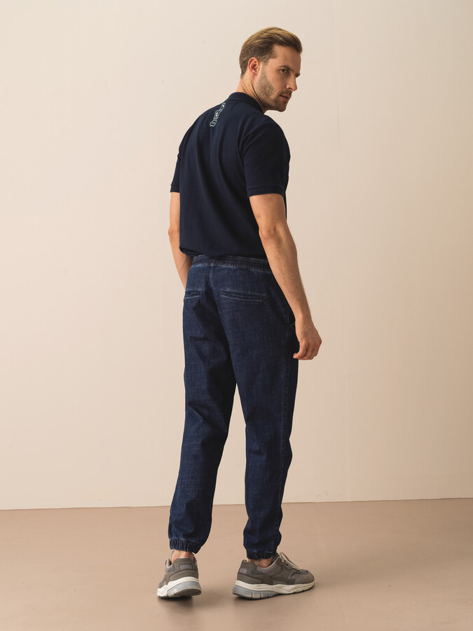 Lacivert Slim Fit Pamuklu Basic Denim Pantolon - Xint