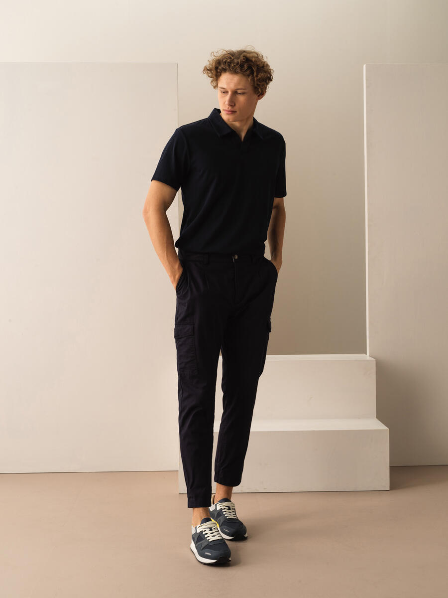 Lacivert Slim Fit Pamuklu Pantolon - 2