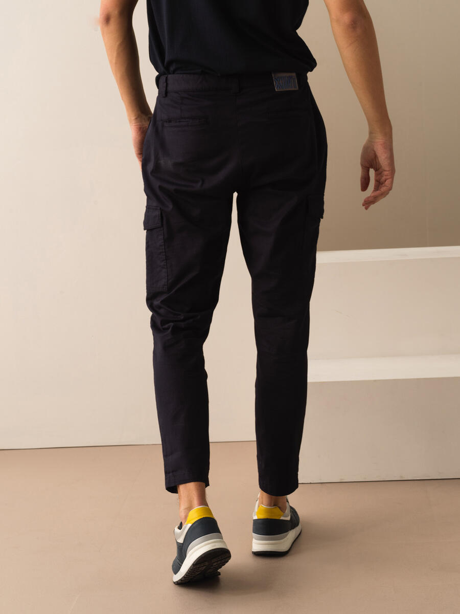 Lacivert Slim Fit Pamuklu Pantolon - 3
