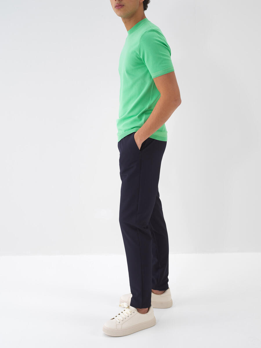 Lacivert Slim Fit Pantolon