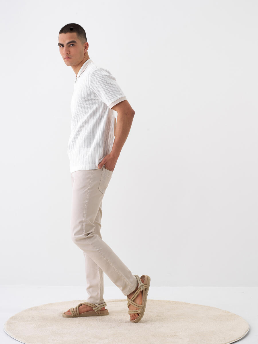 Naturel Slim Fit Pamuklu Pantolon - 3