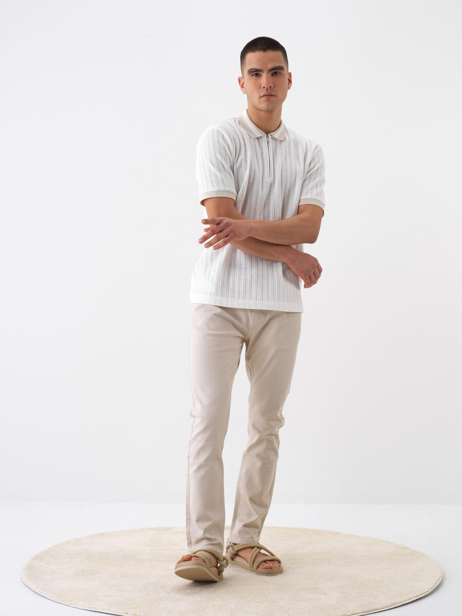 Naturel Slim Fit Pamuklu Pantolon - 2