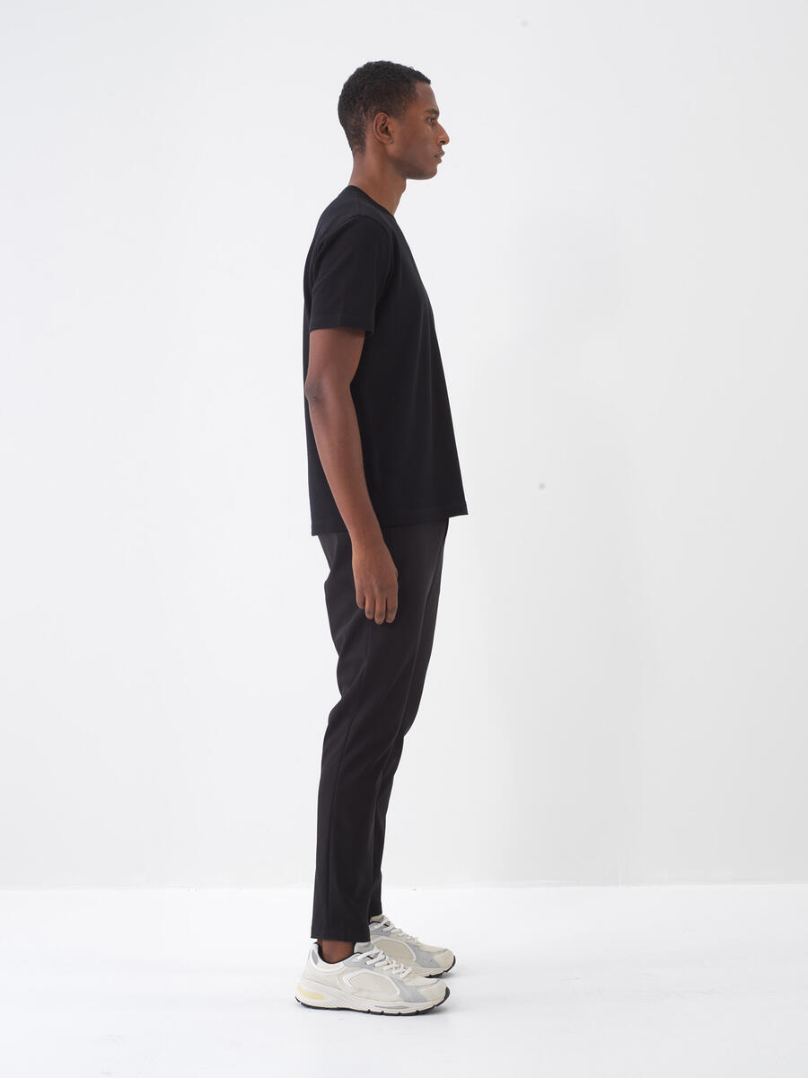 Siyah Slim Fit Pamuklu Pantolon - 3