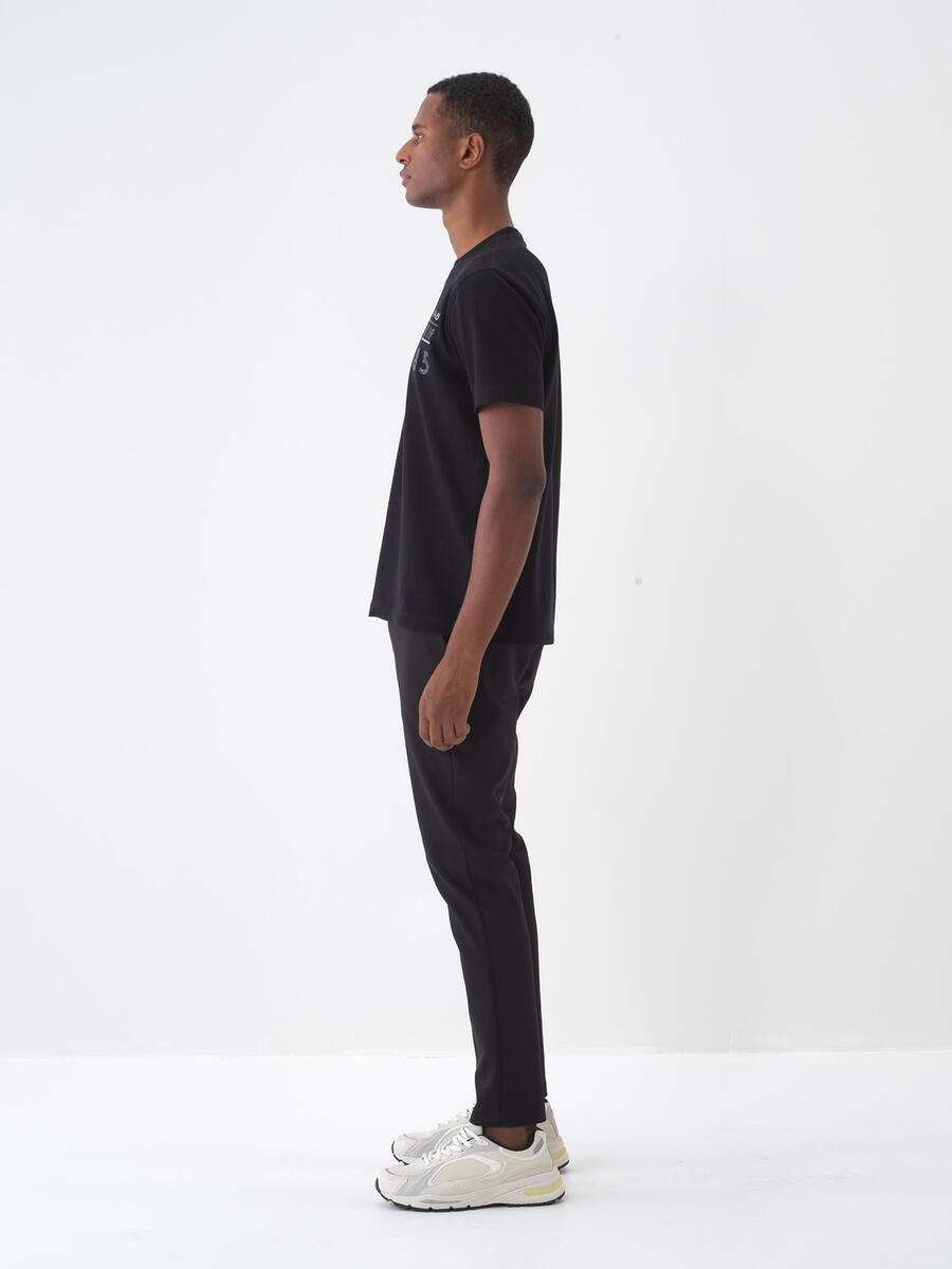 Siyah Slim Fit Pamuklu Pantolon - 4