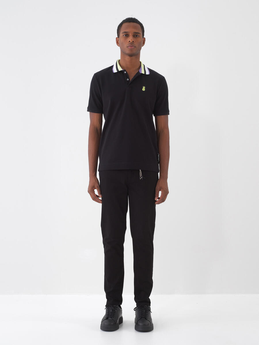 Siyah Slim Fit Pamuklu Pantolon