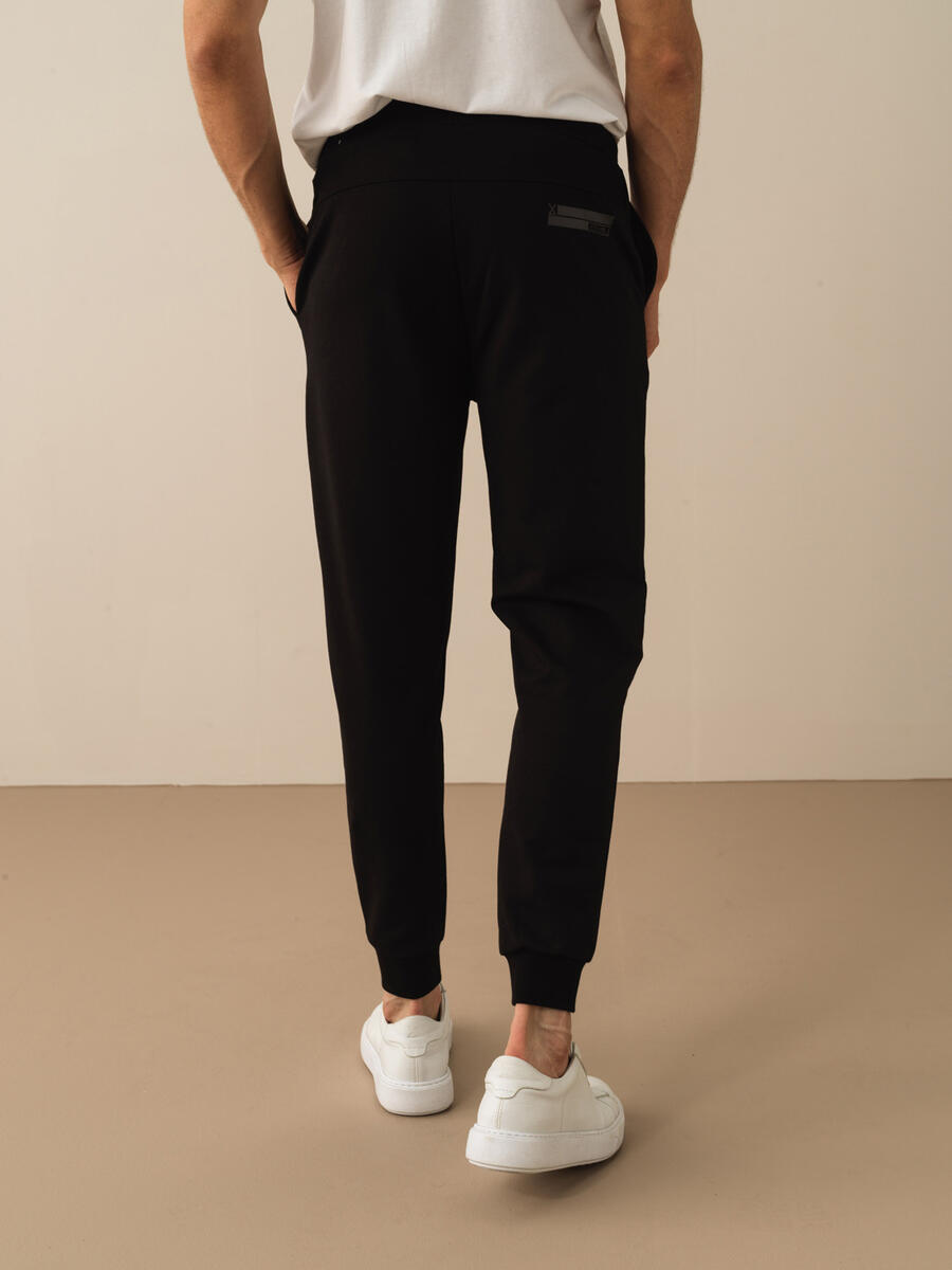 Siyah Slim Fit Pamuklu Pantolon - 3
