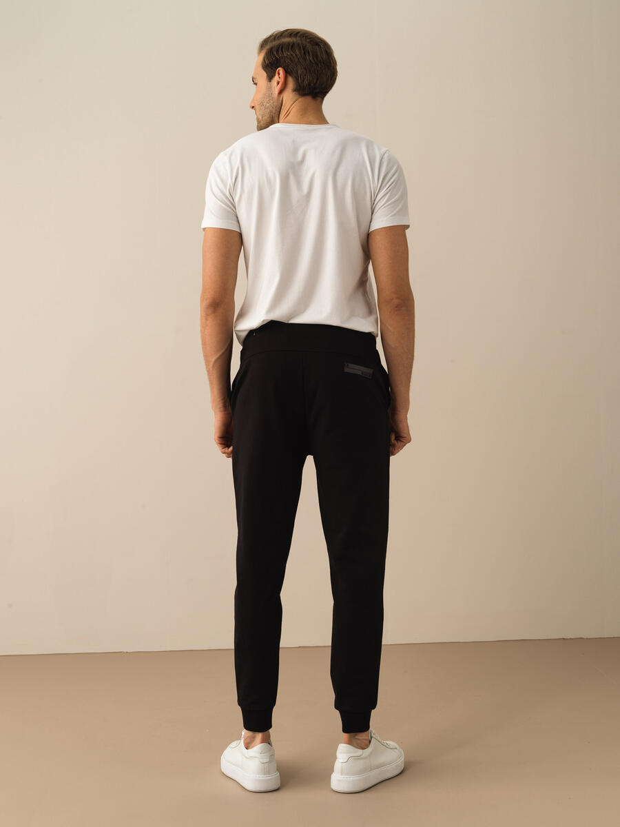Siyah Slim Fit Pamuklu Pantolon - 4